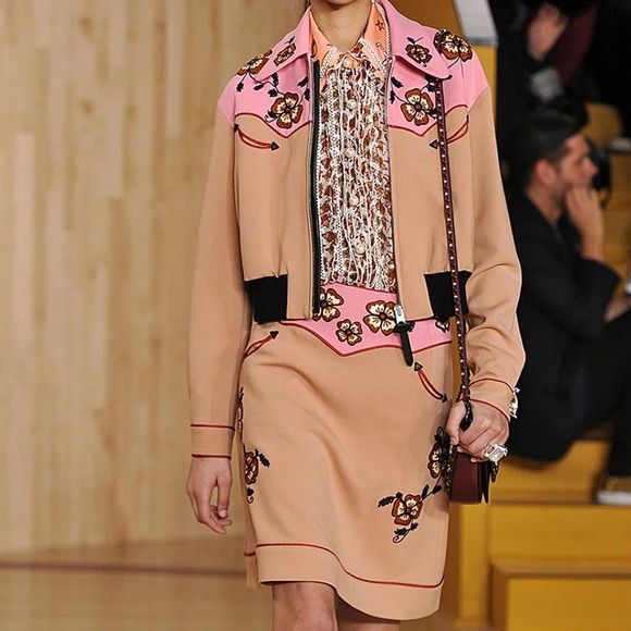 Coach pink western bomber jacket size 6 - Picture 3 of 6